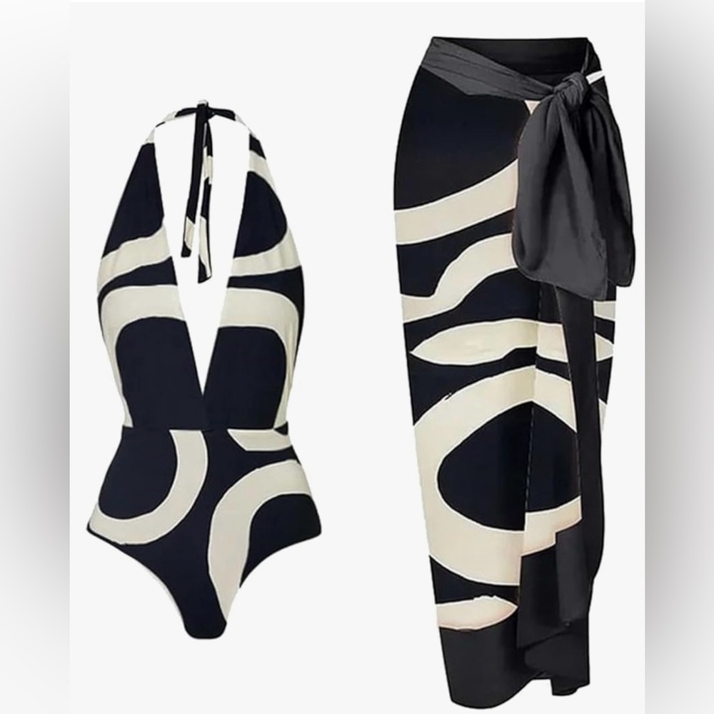 Tummy Control Swimsuit With Matching Cover Up